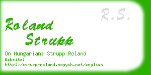roland strupp business card